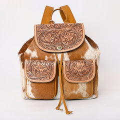 Montana West Genuine Leather Hand Tooled Hair On Cowhide Backpack - Montana West World