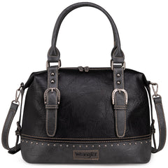 Wrangler Belt Buckle Classic Crossbody Barrel Satchel - Montana West World
