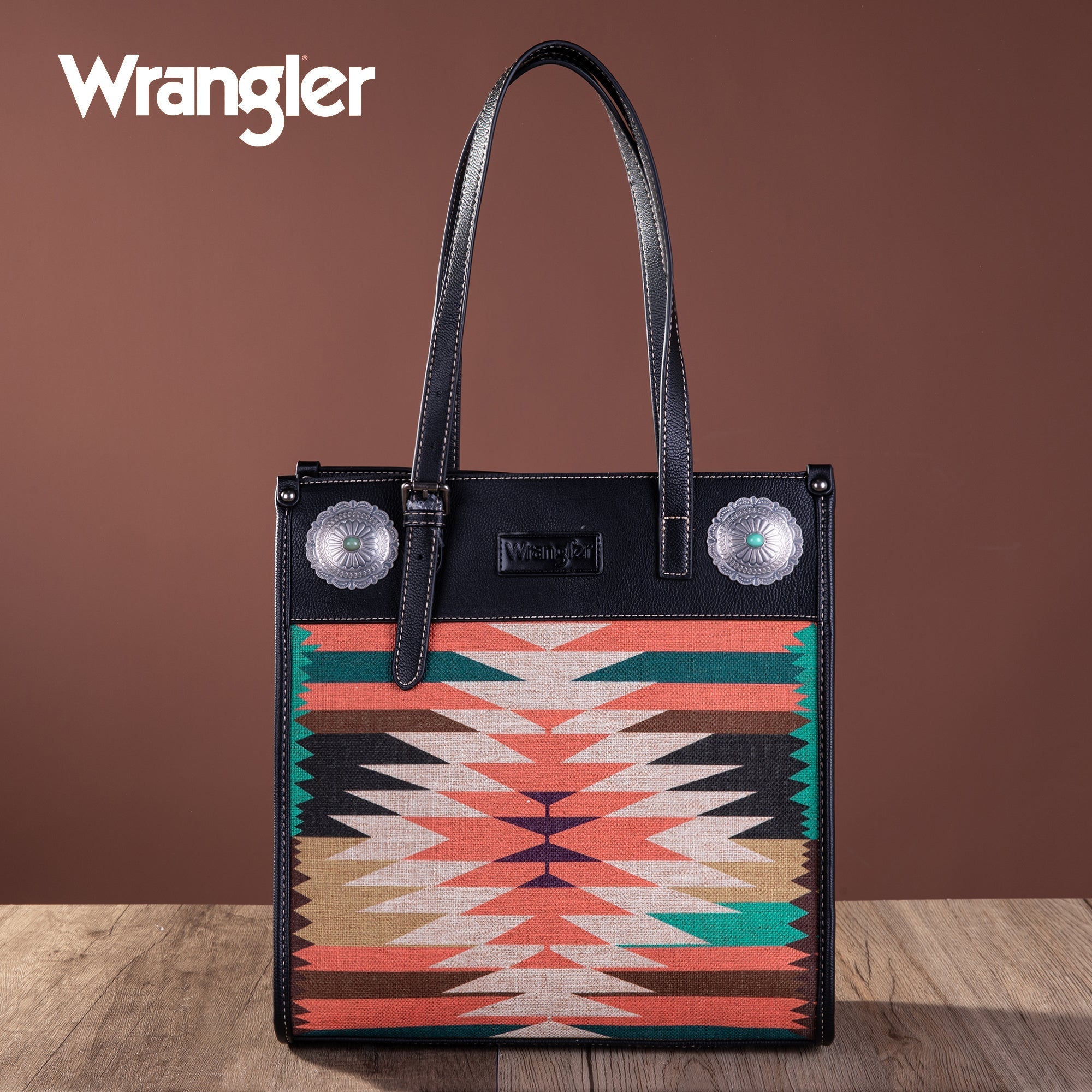 Wrangler Aztec Print Concho Concealed Carry Tote - Montana West World