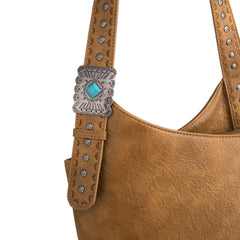 Wrangler Turquoise Stone Concho Fringe Hobo - Montana West World