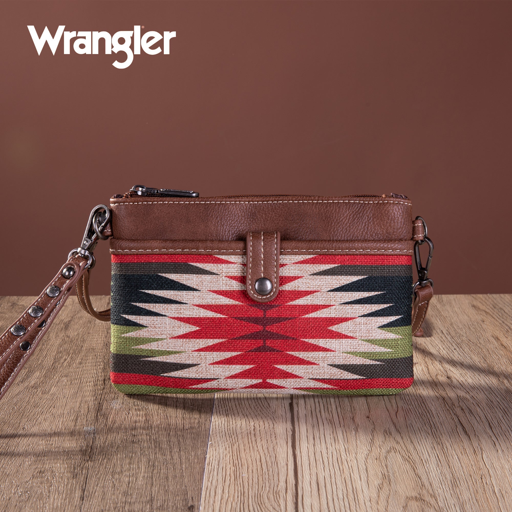 Wrangler Aztec Print Crossbody Clutch - Montana West World