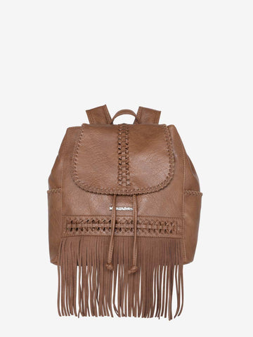 Montana West Leather Fringe Drawstring Backpack - Montana West World