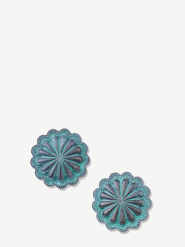 Montana West Vintage Floral Oval Earrings - Montana West World