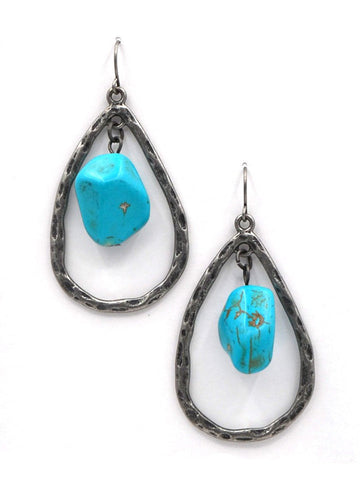 Montana West Teardrop Shape Turquoise Earrings - Montana West World