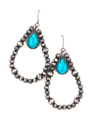 Montana West Teardrop Navajo Bead Crystal Stone Dangling Earrings - Montana West World