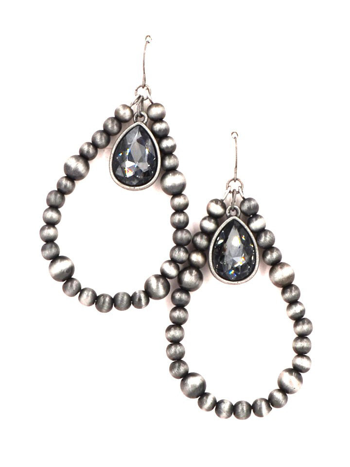 Montana West Teardrop Navajo Bead Crystal Stone Dangling Earrings - Montana West World