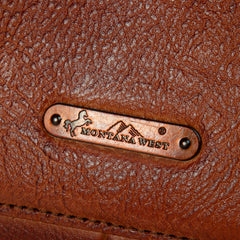 Montana West Hand Painted Real Leather Collection Concealed Carry Tote - Montana West World