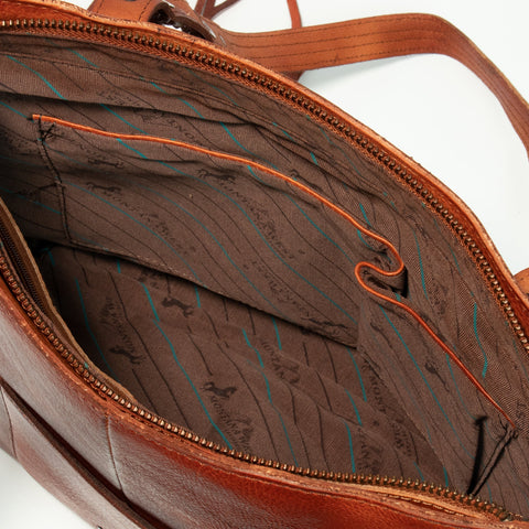 Montana West Hand Painted Real Leather Collection Concealed Carry Tote - Montana West World