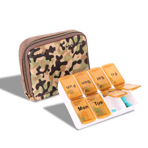 Montana West Western Design Pill Box Travel Organizer/ Zippered Case Camo Print - Montana West World