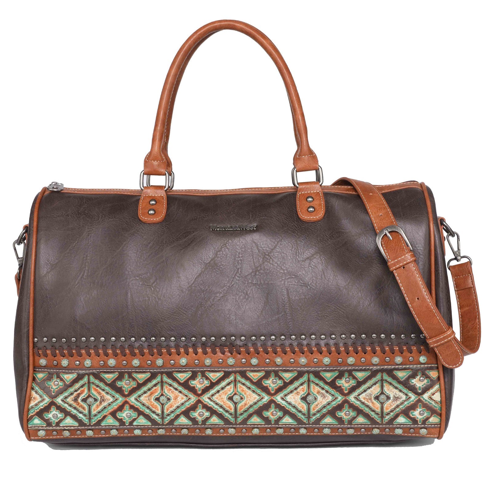 Montana West Aztec Tooled Collection Weekender Bag - Montana West World