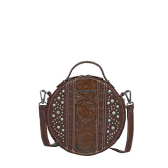 Montana West Vintage Floral Embossed Crossbody Circle Bag - Montana West World