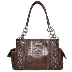 Montana West Floral Embossed Concealed Carry Satchel - Montana West World