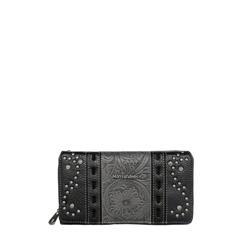 Montana West Vintage Floral Embossed Wallet - Montana West World