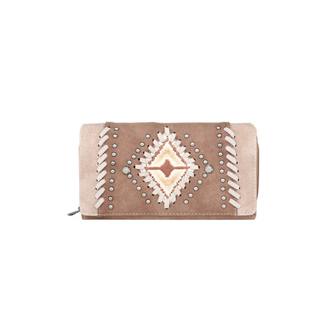 Montana West Aztec Embossed Western Wallet - Montana West World