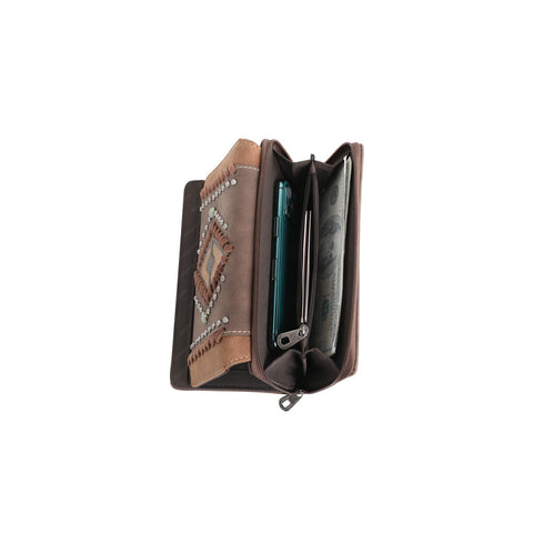 Montana West Aztec Embossed Western Wallet - Montana West World