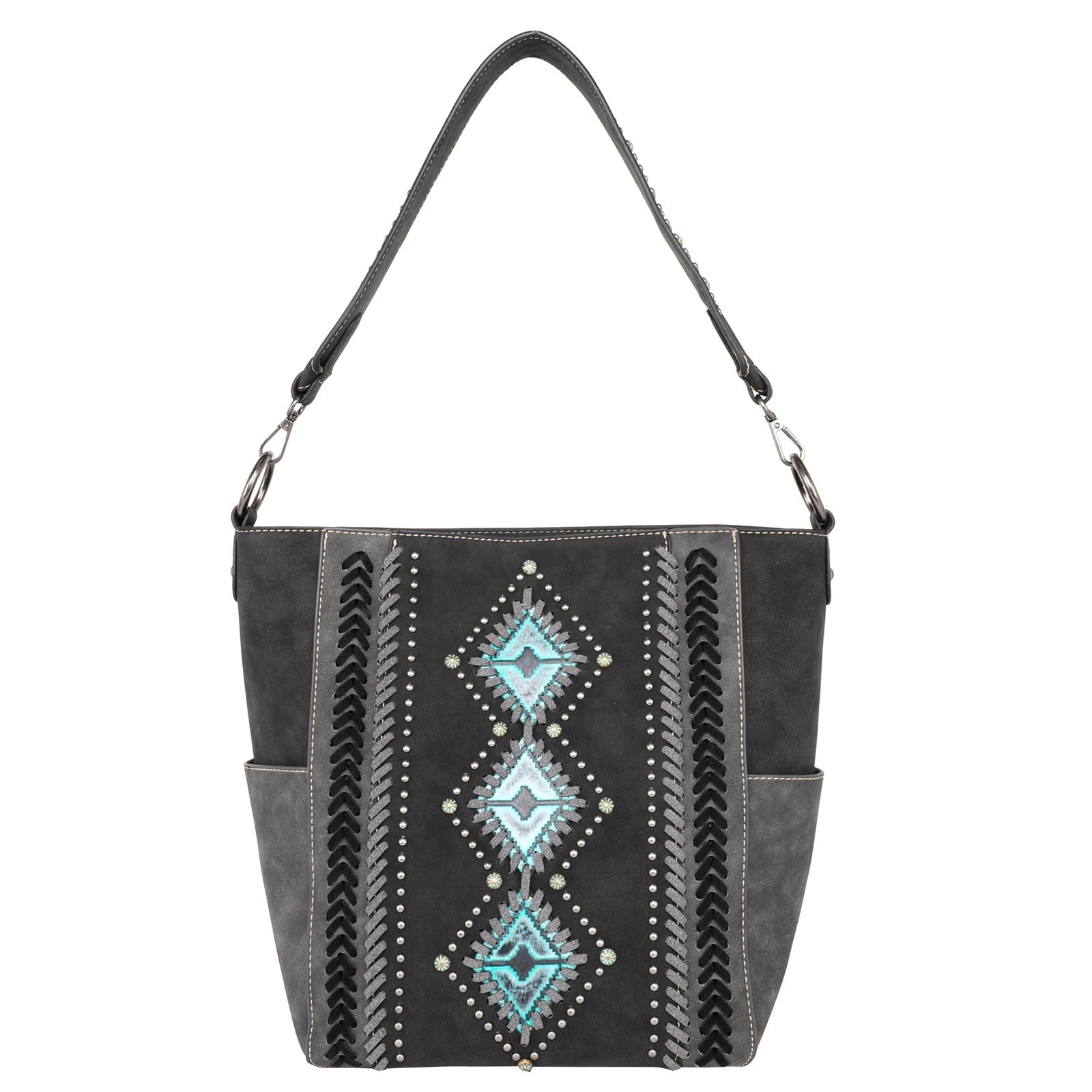 (Sale) Montana West Aztec Embossed Whipstitch Hobo Collection - Montana West World