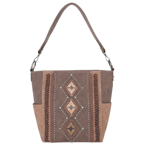 Montana West Aztec Embossed Whipstitch Hobo Set - Montana West World