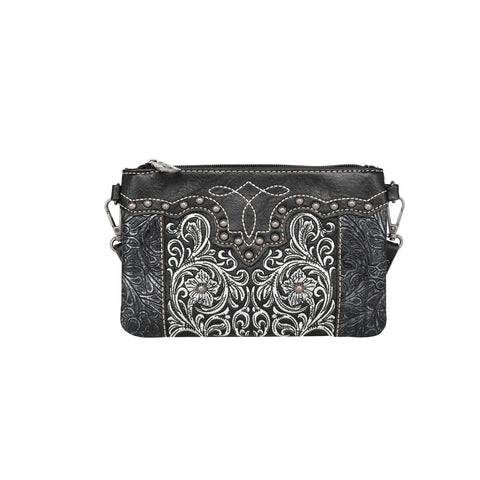 Montana West Floral Embroidered Crossbody Clutch - Montana West World