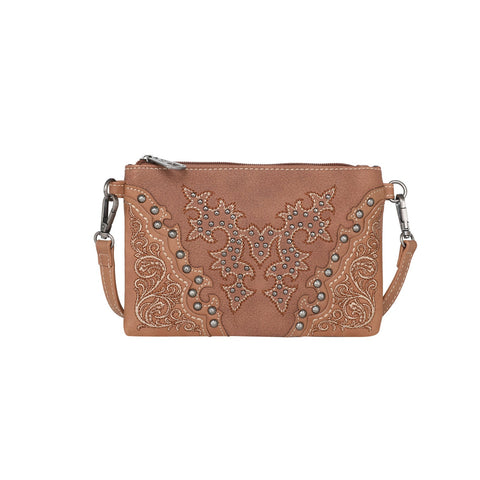 Montana West Boot Scroll Embroidered Crossbody Clutch - Montana West World