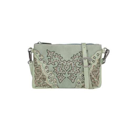 Montana West Boot Scroll Embroidered Crossbody Clutch - Montana West World