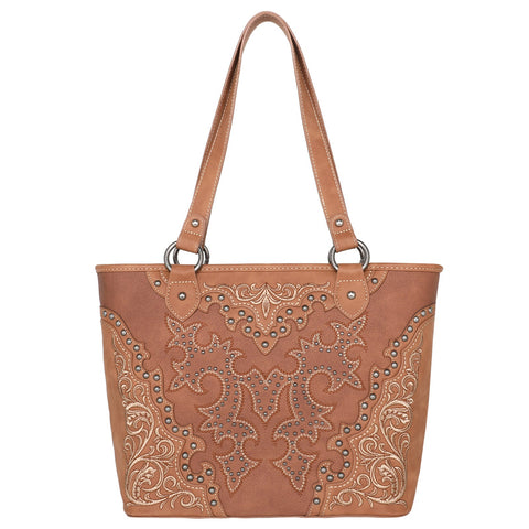 Montana West Boot Scroll Embroidered Carry Tote Bag - Montana West World