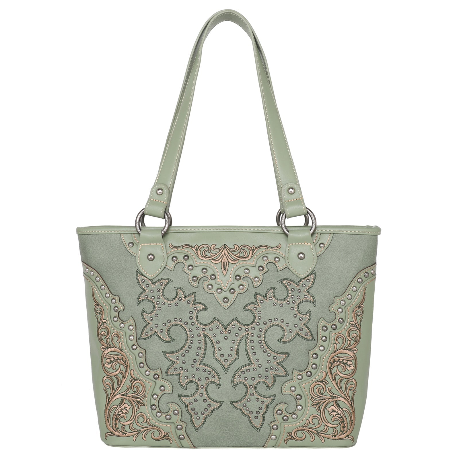 Montana West Boot Scroll Embroidered Carry Tote Bag - Montana West World