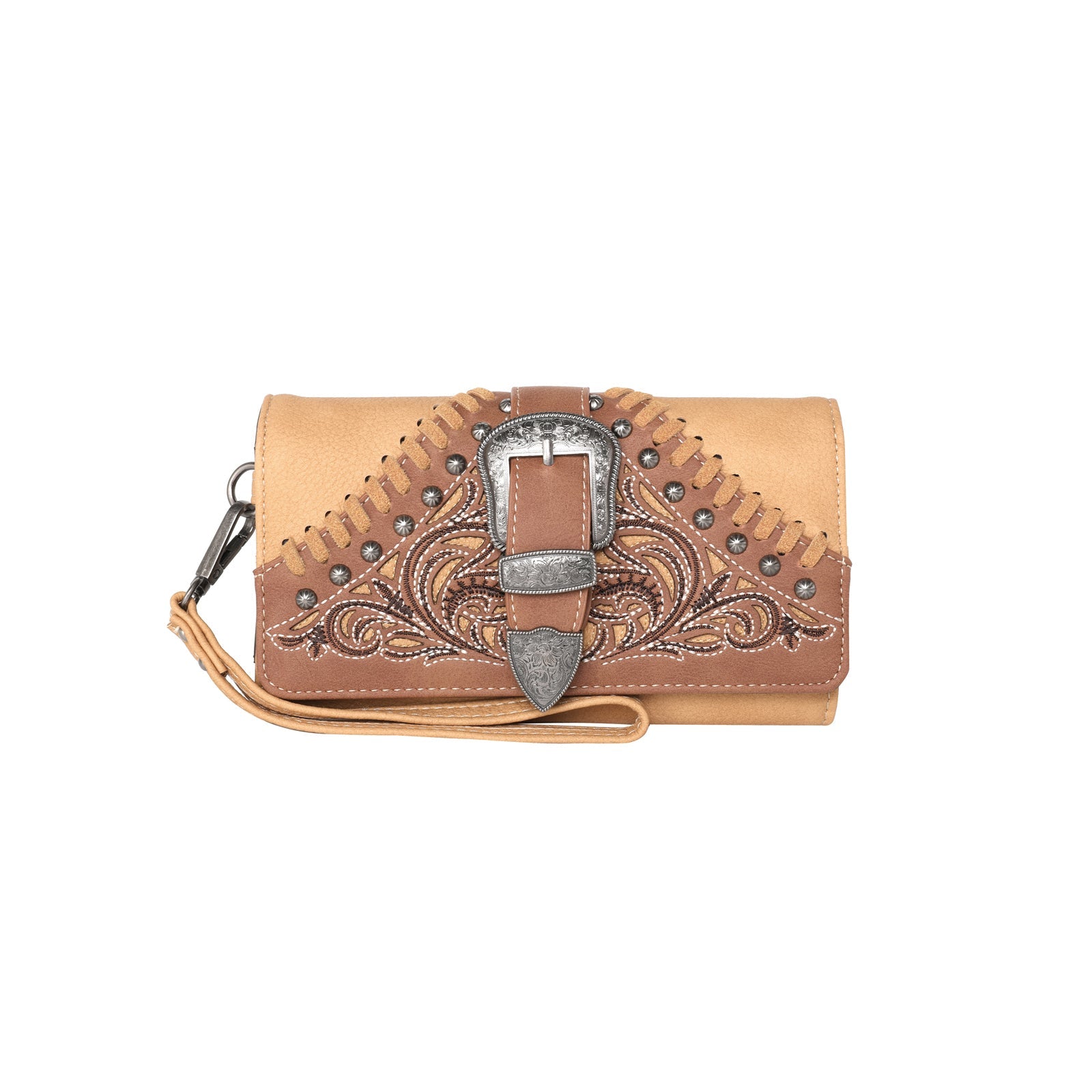 Montana West Floral Embroidered Buckle Collection Wallet - Montana West World