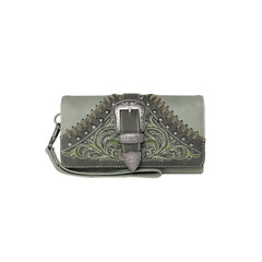 Montana West Floral Embroidered Buckle Collection Wallet - Montana West World
