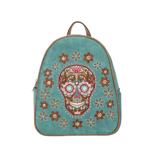 Montana West Embroidered Sugar Skull Collection Backpack - Montana West World