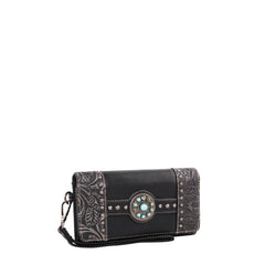 Montana West Floral Embossed Concho Wallet - Montana West World