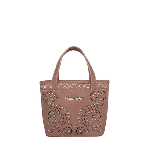 Montana West Laser Cut-out Swirl Crossbody Mini Tote - Montana West World