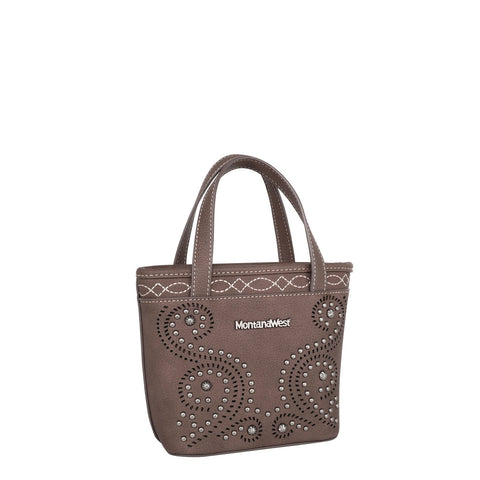 Montana West Laser Cut-out Swirl Crossbody Mini Tote - Montana West World