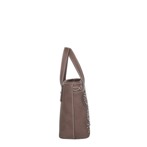 Montana West Laser Cut-out Swirl Crossbody Mini Tote - Montana West World