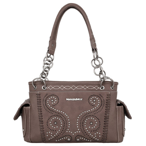 Montana West Laser Cut-out Swirl Concealed Carry Satchel - Montana West World