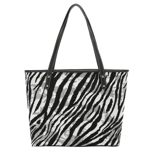 Montana West Zebra Print Canvas Tote Bag - Montana West World