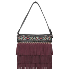 Montana West Aztec Tiered Fringe Concealed Carry Hobo And Wallet Set - Montana West World