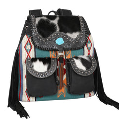 Montana West Hair-On Cowhide Aztec Tapestry Backpack - Montana West World