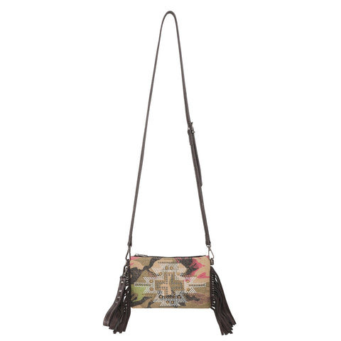 Montana West Aztec Camo Canvas Crossbody Wristlet - Montana West World