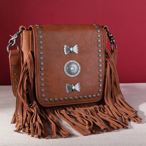 Montana West Fringe Mariposa Concho Collection Crossbody - Montana West World