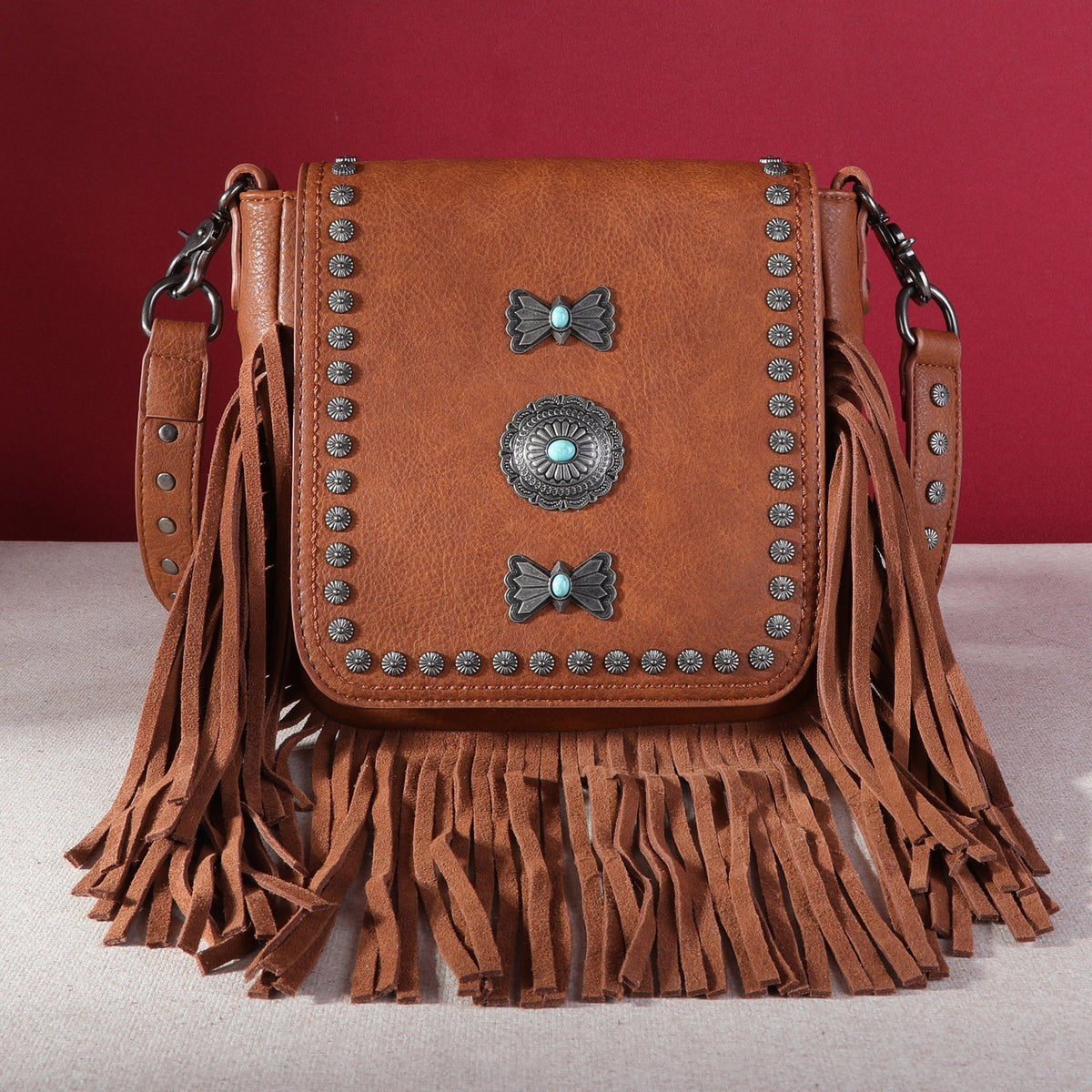 Montana West Fringe Mariposa Concho Collection Crossbody - Montana West World