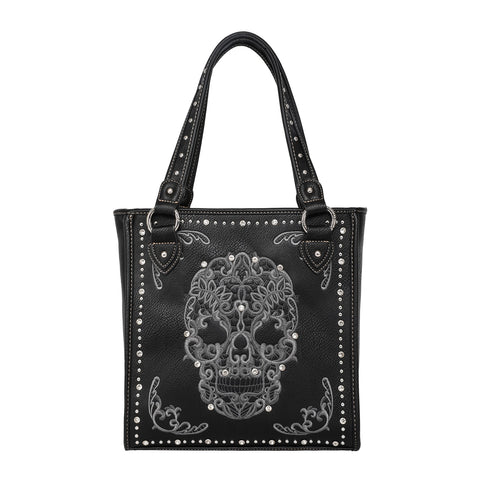 Montana West Embroidered Sugar Skull Concealed Carry Tote - Montana West World