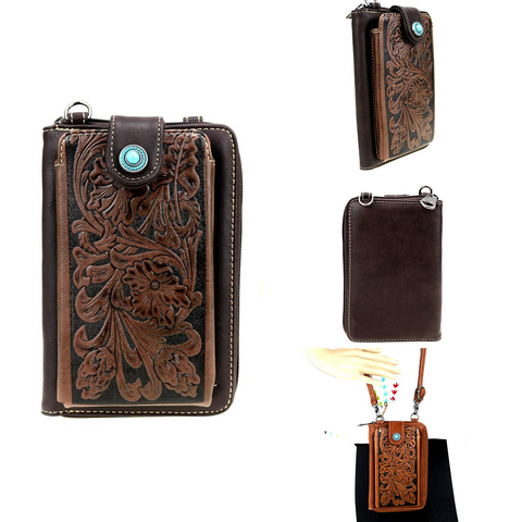 Montana West Tooled Crossbody Phone Purse - Montana West World