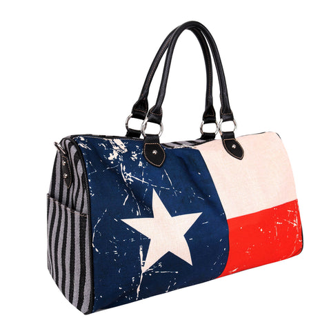 Texas Flag Canvas Weekender Bag - Montana West World