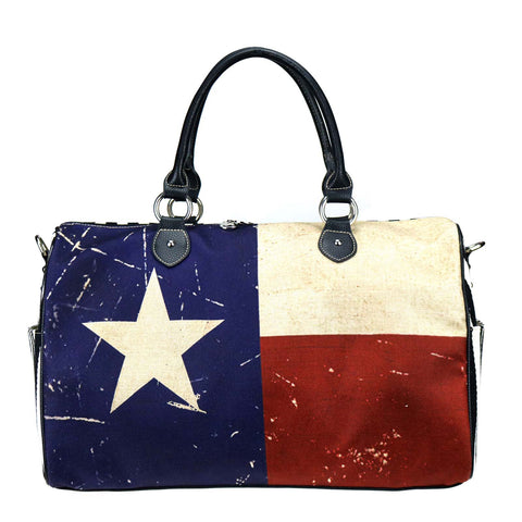 Texas Flag Canvas Weekender Bag - Montana West World