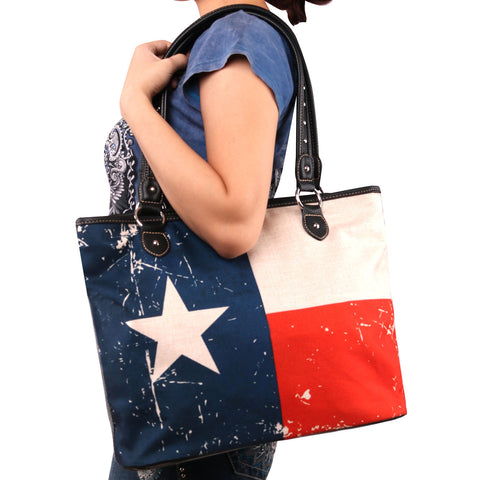 Texas Flag Canvas Tote Bag - Montana West World