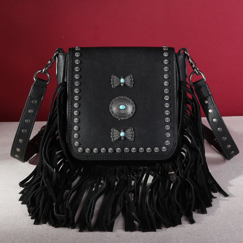 Montana West Fringe Mariposa Concho Collection Crossbody - Montana West World