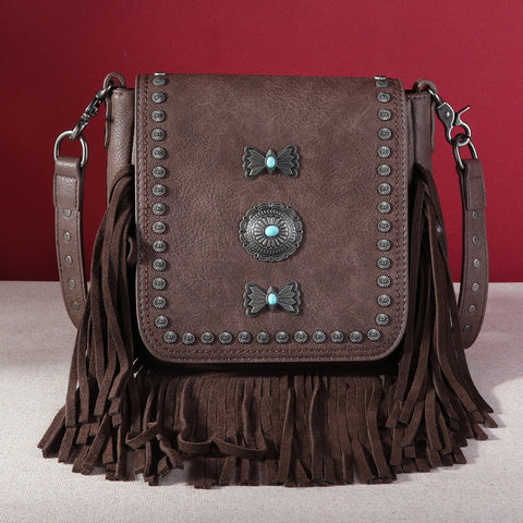 Montana West Fringe Mariposa Concho Collection Crossbody - Montana West World