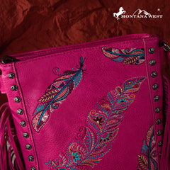 Montana West Embroidered Feather Concealed Carry Crossbody - Montana West World