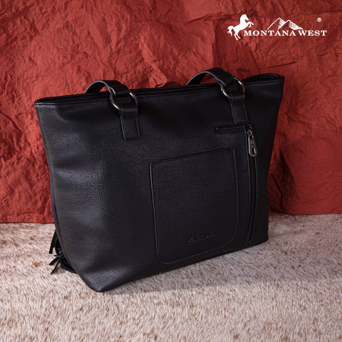 Montana West Embroidered Feather Concealed Carry Tote - Montana West World