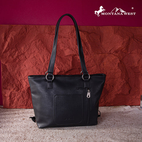 Montana West Embroidered Feather Concealed Carry Tote - Montana West World